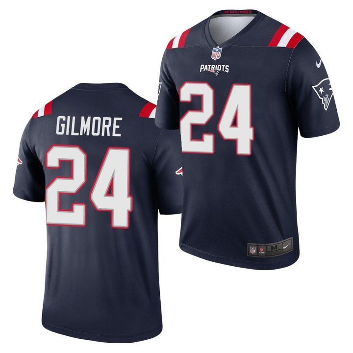 Men New England Patriots #24 Stephon Gilmore Nike Navy Inverted Legend NFL Jersey